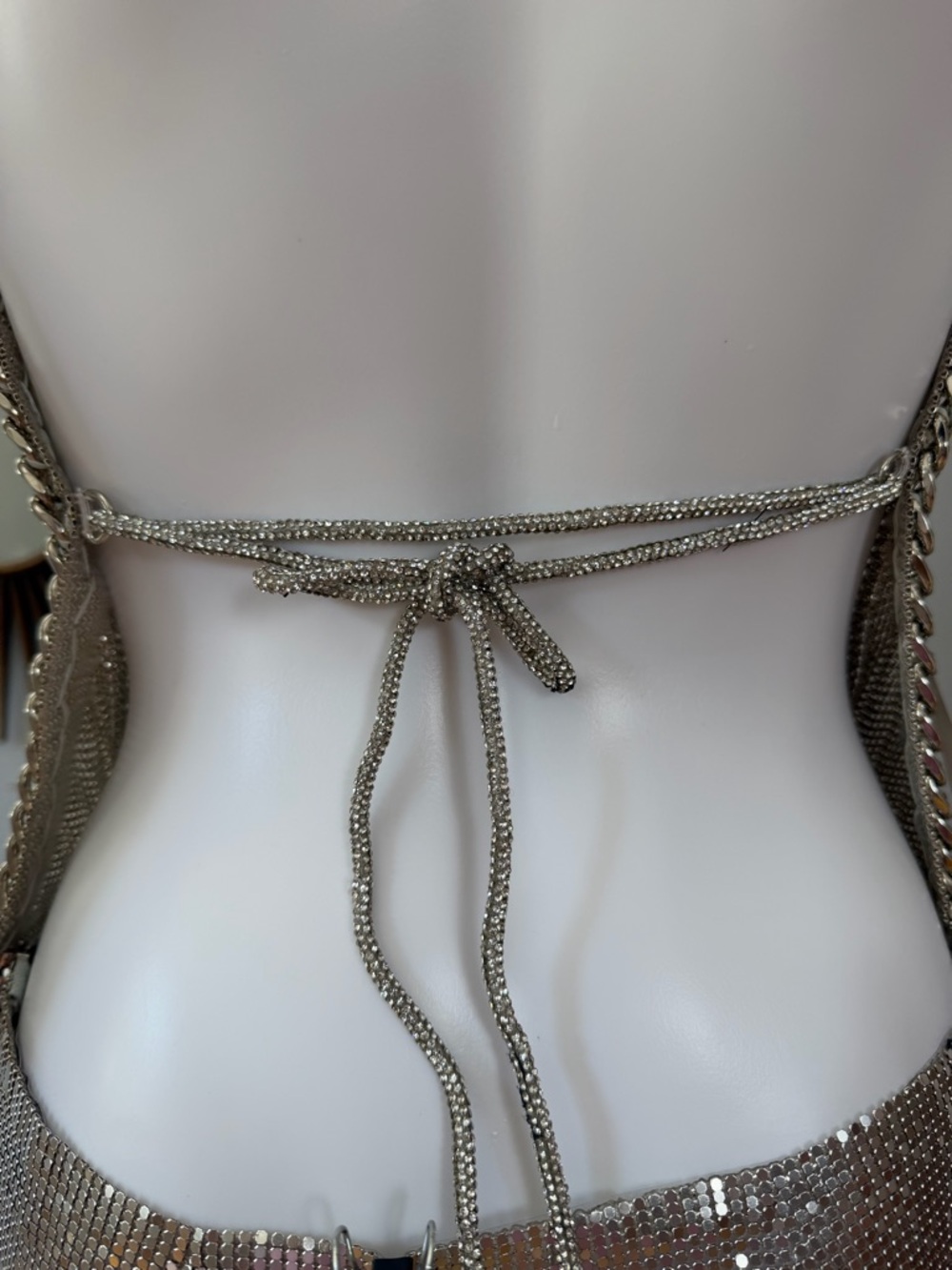 REVOLVE - The Dolls House Silver Metallic Chainmail Hood Top & Mini Skirt Set - Picture 13 of 17